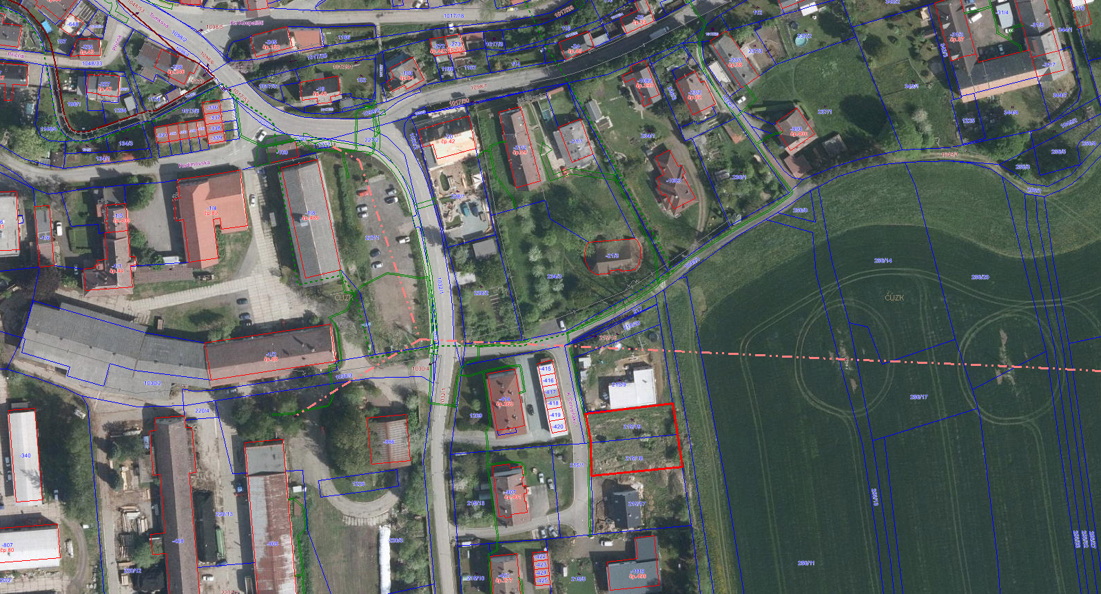 Prodej pozemků p. č. 215/18 a p. č. 215/19  o celkové výměře 868 m²