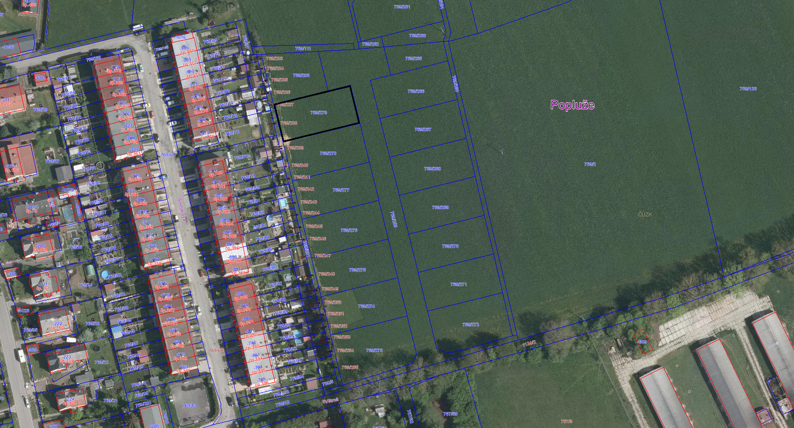 Prodej stavebního pozemku v ulici Větrná - parc. č. 769/279 Velká Ledhuje